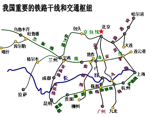 中国四大铁路干线图片