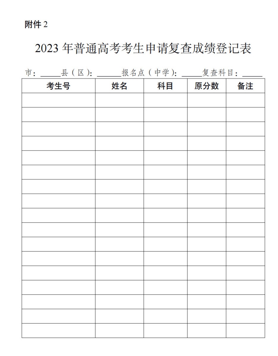 1687496858761867.png 附件2 2023年普通高考考生申请复查成绩登记表_00.png